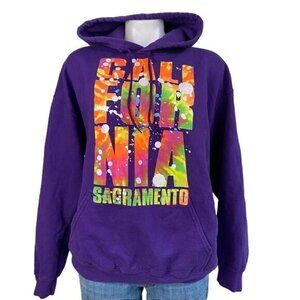 Gildan Purple Sacramento California Purple Hoodie Sweatshirt Size L